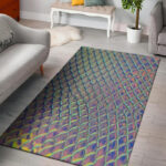Holographic Snakeskin Print Sillvela Area Rug