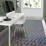 Holographic Snakeskin Print Sillvela Area Rug