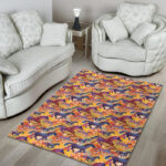 Horse Hand Drawn Pattern Print Sillvela Area Rug
