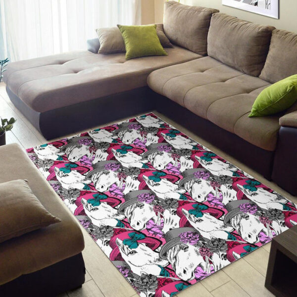 Horse Pattern Print Sillvela Area Rug