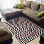 Houndstooth Print Pattern Sillvela Area Rug