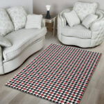 Houndstooth Print Pattern Sillvela Area Rug