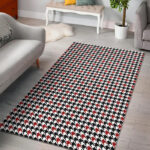 Houndstooth Print Pattern Sillvela Area Rug