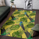 Hummingbird Palm Leaves Sillvela Area Rug