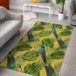Hummingbird Palm Leaves Sillvela Area Rug