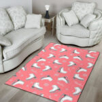 Ice Skate Pink Pattern Print Sillvela Area Rug