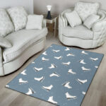 Ice Skate Print Pattern Sillvela Area Rug