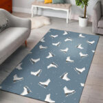 Ice Skate Print Pattern Sillvela Area Rug