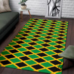 Jamaican Flag Pattern Print Sillvela Area Rug