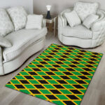 Jamaican Flag Pattern Print Sillvela Area Rug