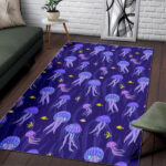 Jellyfish Cartoon Print Pattern Sillvela Area Rug