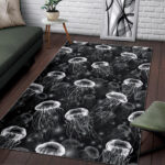 Jellyfish Pattern Print Sillvela Area Rug