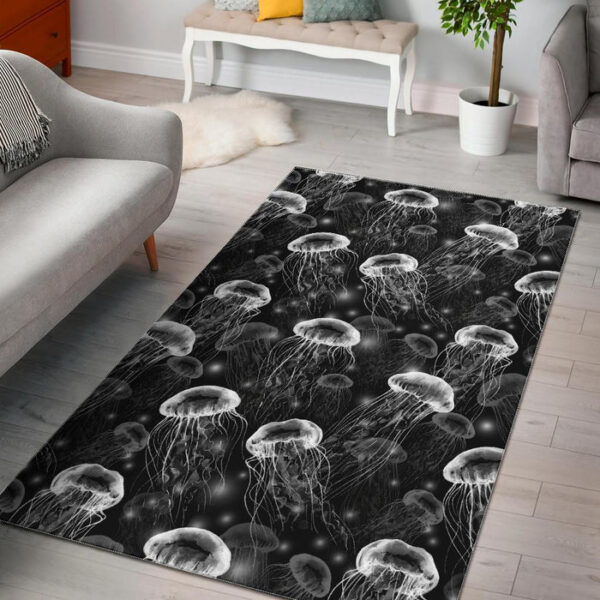 Jellyfish Pattern Print Sillvela Area Rug