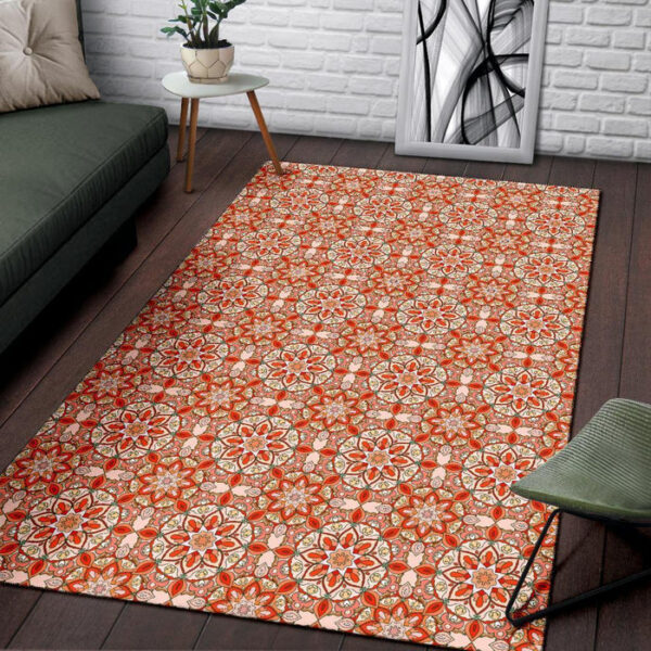 Keleidoscope Print Pattern Sillvela Area Rug
