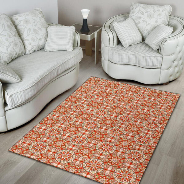 Keleidoscope Print Pattern Sillvela Area Rug