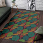 Koi Fish Print Pattern Sillvela Area Rug