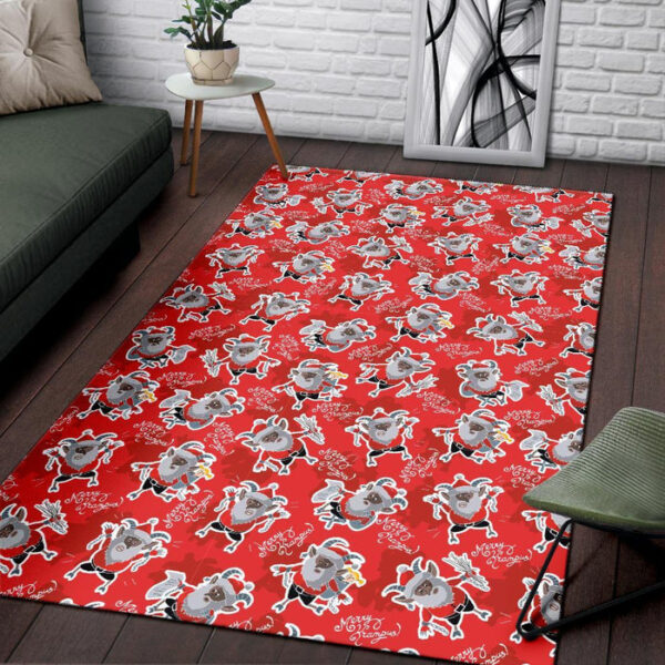 Krampus Christmas Print Pattern Sillvela Area Rug