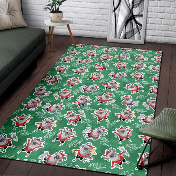 Krampus Print Pattern Sillvela Area Rug