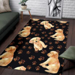 Labrador Dog Pattern Print Sillvela Area Rug