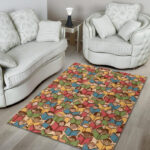 Librarian Library Book Lover Pattern Print Sillvela Area Rug