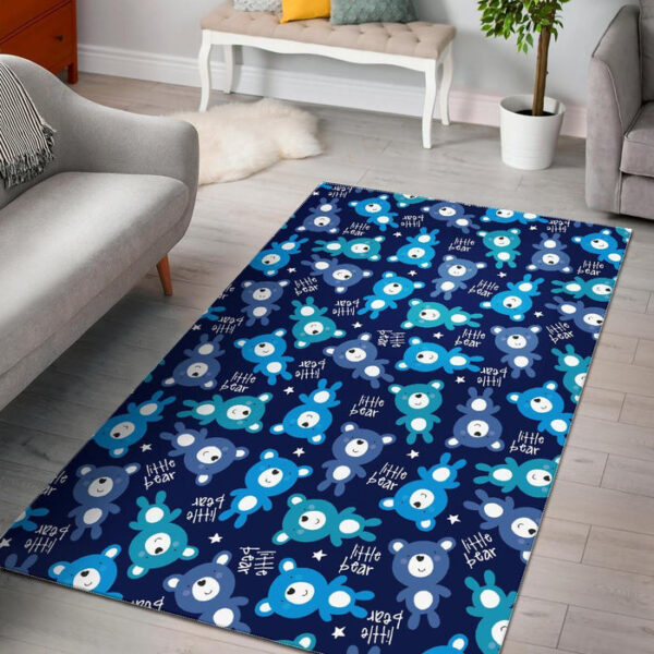 Little Teddy Bear Pattern Print Sillvela Area Rug