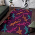 Lizard Pattern Print Sillvela Area Rug