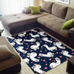 Llama Print Pattern Sillvela Area Rug