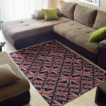 London British Flag Pattern Print Sillvela Area Rug