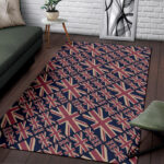 London British Flag Pattern Print Sillvela Area Rug