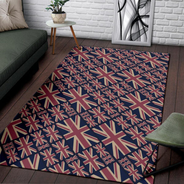 London British Flag Pattern Print Sillvela Area Rug