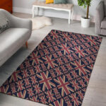 London British Flag Pattern Print Sillvela Area Rug