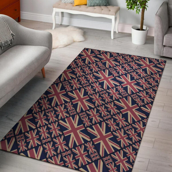 London British Flag Pattern Print Sillvela Area Rug