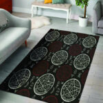 Magic Pentagram Gothic Witch Sillvela Area Rug