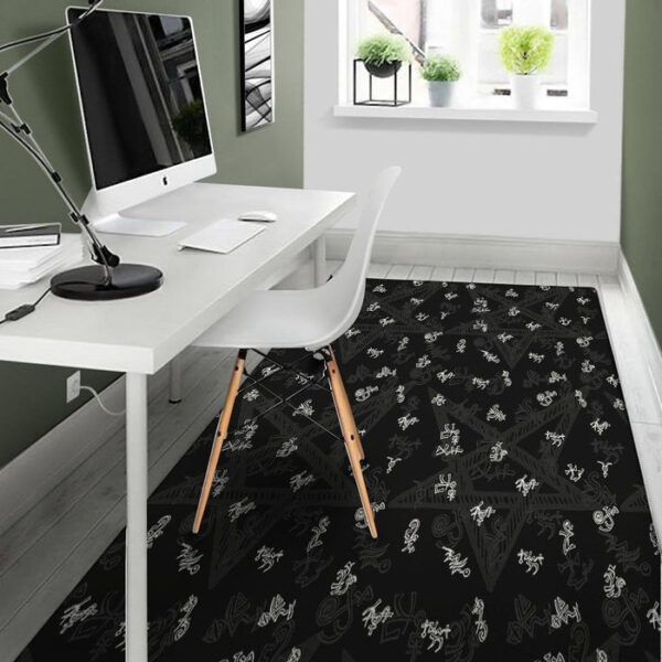 Magic Symbol Gothic Witch Sillvela Area Rug