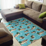 Mallard Duck Pattern Print Sillvela Area Rug