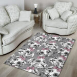 Maltese Puppy Dog Pattern Print Sillvela Area Rug