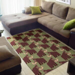 Mammoth Print Pattern Sillvela Area Rug