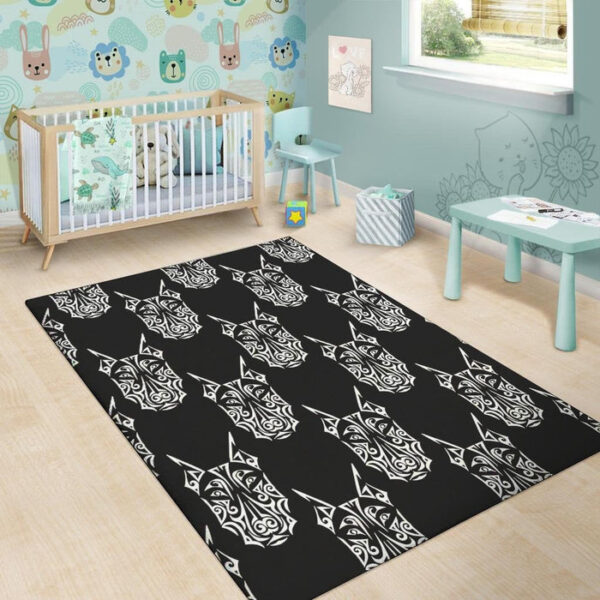 Maori Aztec Pitbull Sillvela Area Rug