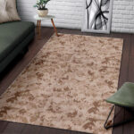 Marine Military Camouflage Camo Pattern Print Sillvela Area Rug