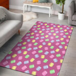 Marshmallow Colorful Pattern Print Sillvela Area Rug