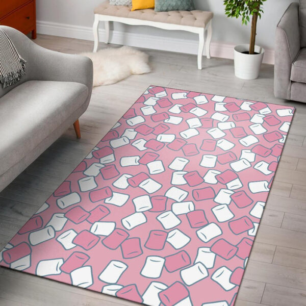 Marshmallow Colorful Print Pattern Sillvela Area Rug
