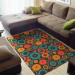 Mechanic Colorful Pattern Print Sillvela Area Rug