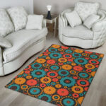 Mechanic Colorful Pattern Print Sillvela Area Rug