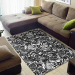 Mechanic Pattern Print Sillvela Area Rug