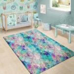 Mermaid Galaxy Print Sillvela Area Rug