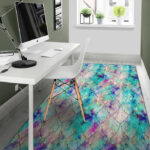 Mermaid Galaxy Print Sillvela Area Rug