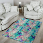 Mermaid Galaxy Print Sillvela Area Rug