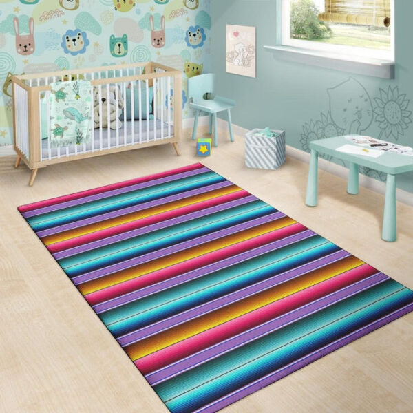 Mexican Baja Serape Sillvela Area Rug