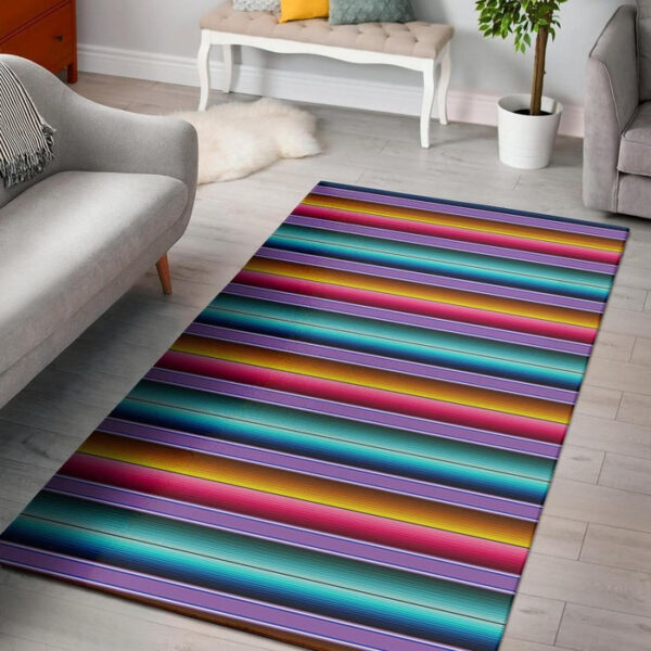 Mexican Baja Serape Sillvela Area Rug
