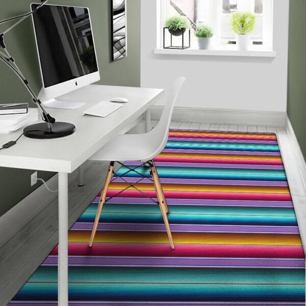 Mexican Baja Serape Sillvela Area Rug